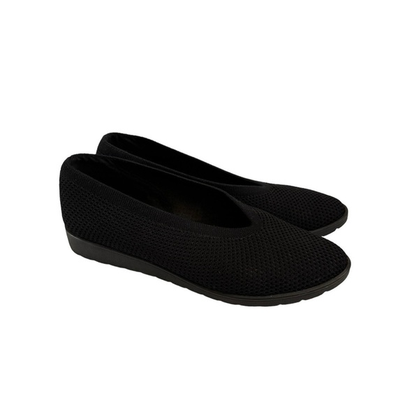 Eileen Fisher Heaven Black Stretch Wedge Slip On Flats Shoes Size 9.5 - Picture 3 of 11